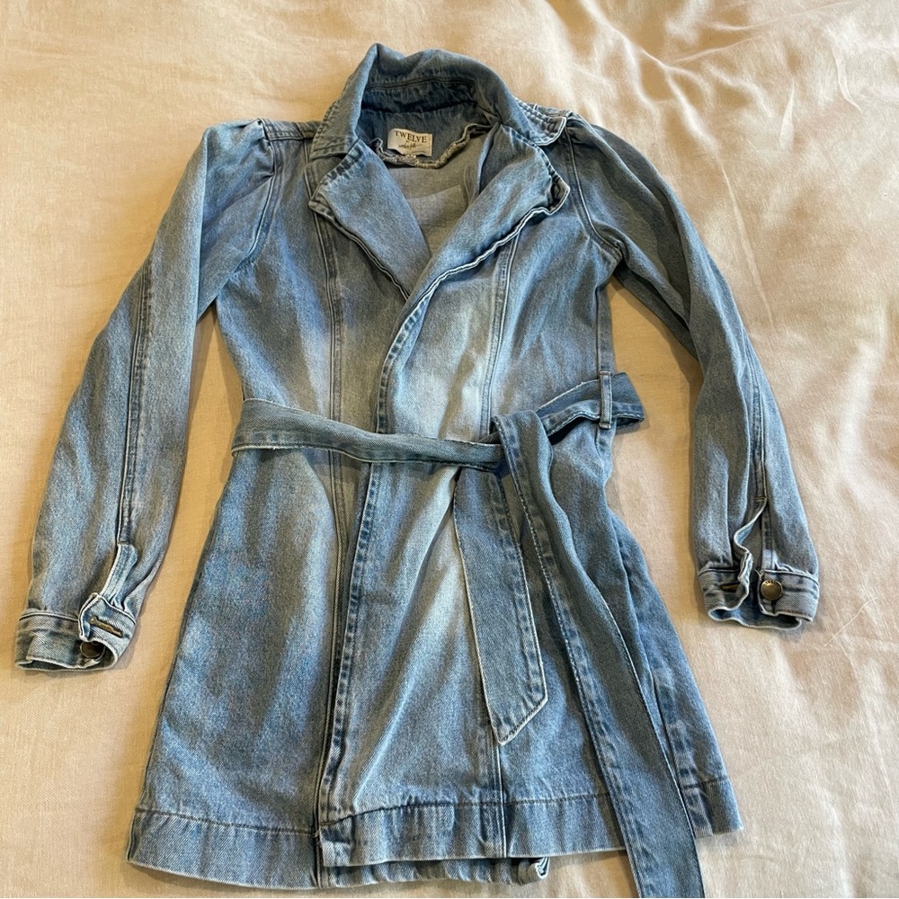 Cute short jean dress with jean belt